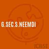 G.Sec.S.Neemdi Secondary School Logo