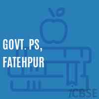 Govt. Ps, Fatehpur Primary School Logo