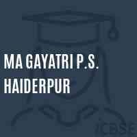 Ma Gayatri P.S. Haiderpur Primary School Logo