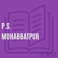 P.S. Mohabbatpur Primary School Logo