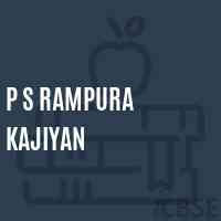 P S Rampura Kajiyan Primary School Logo