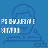 P S Khajuriya E Shivpuri Primary School Logo