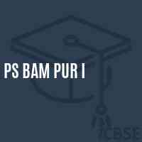 Ps Bam Pur I Primary School Logo