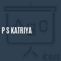 P S Katriya Primary School Logo
