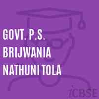 Govt. P.S. Brijwania Nathuni Tola Primary School Logo