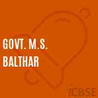 Govt. M.S. Balthar Middle School Logo