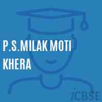 P.S.Milak Moti Khera Primary School Logo