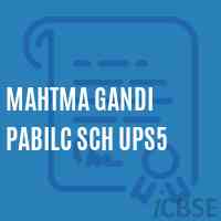 Mahtma Gandi Pabilc Sch Ups5 Middle School Logo