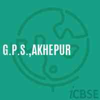 G.P.S.,Akhepur Primary School Logo