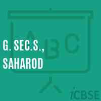 G. Sec.S., Saharod Secondary School Logo