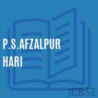 P.S.Afzalpur Hari Primary School Logo