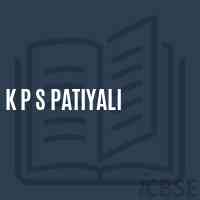 K P S Patiyali Primary School Logo