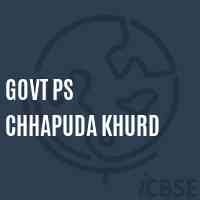 Govt Ps Chhapuda Khurd Primary School Logo