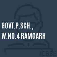 Govt.P.Sch., W.No.4 Ramgarh Primary School Logo