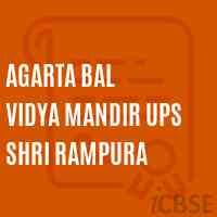 Agarta Bal Vidya Mandir Ups Shri Rampura Middle School Logo