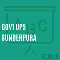 Govt Ups Sunderpura Middle School Logo