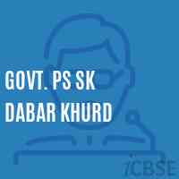 Govt. Ps Sk Dabar Khurd Primary School Logo