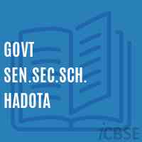 Govt Sen.Sec.Sch. Hadota High School Logo