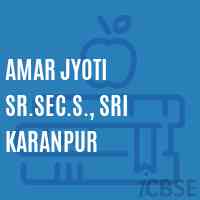 Amar Jyoti Sr.Sec.S., Sri Karanpur High School Logo
