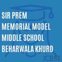 Sir Prem Memorial Model Middle School Beharwala Khurd Logo