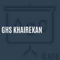 Ghs Khairekan Secondary School Logo
