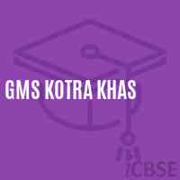 Gms Kotra Khas Middle School Logo