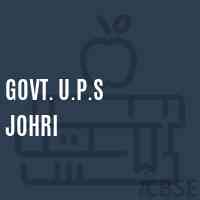 Govt. U.P.S Johri Middle School Logo