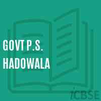 Govt P.S. Hadowala Primary School Logo