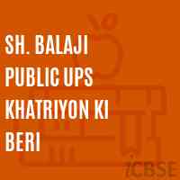 Sh. Balaji Public Ups Khatriyon Ki Beri Middle School Logo