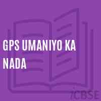 Gps Umaniyo Ka Nada Primary School Logo