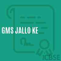 Gms Jallo Ke Middle School Logo