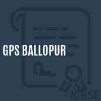 Gps Ballopur Primary School Logo
