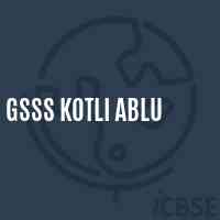 Gsss Kotli Ablu High School Logo