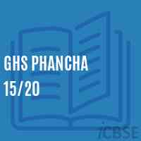Ghs Phancha 15/20 Secondary School Logo