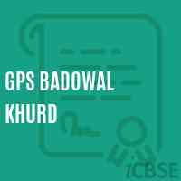 Gps Badowal Khurd Primary School Logo