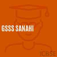 Gsss Sanahi High School Logo