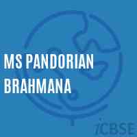 Ms Pandorian Brahmana Middle School Logo
