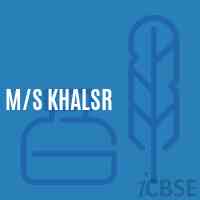 M/s Khalsr Middle School Logo