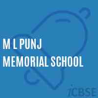 M L Punj Memorial School Logo