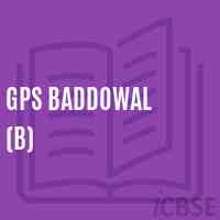 Gps Baddowal (B) Primary School Logo