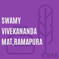 Swamy Vivekananda Mat,Ramapura Secondary School Logo