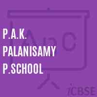 P.A.K. Palanisamy P.School Logo