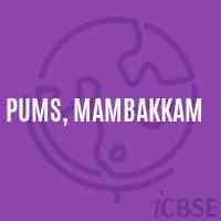 PUMS, Mambakkam Middle School Logo