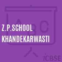Z.P.School Khandekarwasti Logo