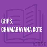 Ghps, Chamarayana Kote Primary School Logo