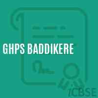 Ghps Baddikere Middle School Logo