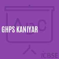 Ghps Kaniyar Middle School Logo