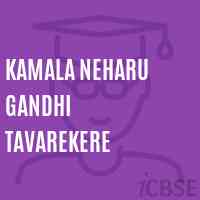 Kamala Neharu Gandhi Tavarekere Primary School Logo