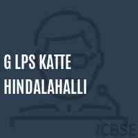 G Lps Katte Hindalahalli Primary School Logo