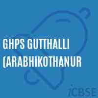 Ghps Gutthalli (Arabhikothanur Middle School Logo